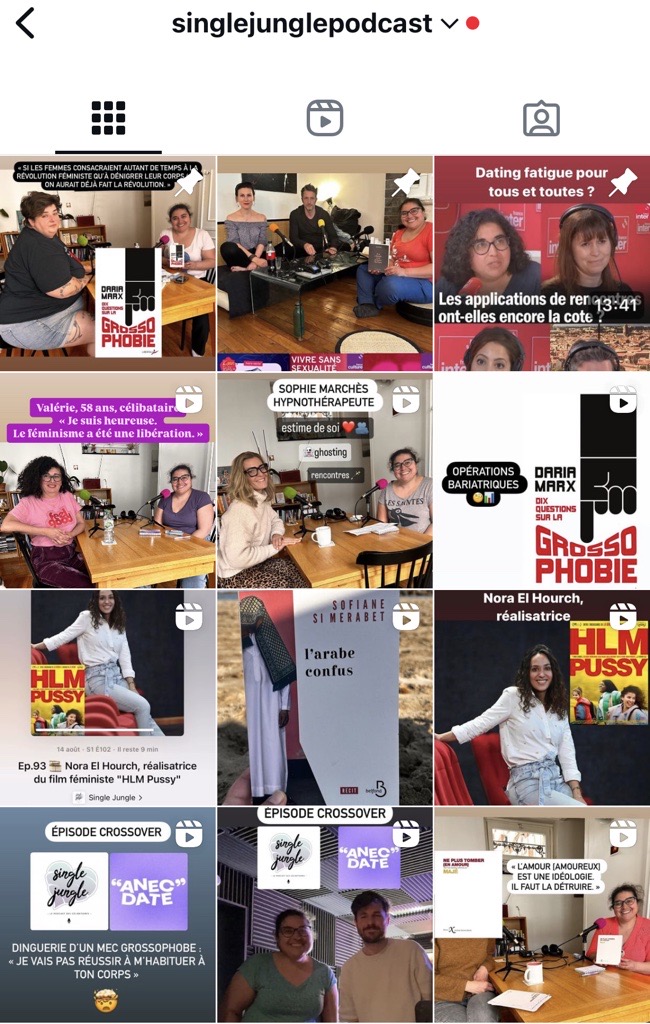 Extraits avec Daria Marx, Ovidie et Tancrède Ramonet, France inter avec Léa Salamé, Nicolas Demorand, Judith Duportail et moi Louisa Amara, à propos de Dating fatigue, puis extrait avec Valérie, 58 ans, célibataire, Sophie Marchès, hypnothérapeute, Daria Marx (à nouveau) et son livre "10 questions sur la grossophobie", Nora El Hourch, réalisatrice de HLM Pussy, Livre "L'arabe confus" de Sofiane Si Merabet, Nora El Hourch, réalisatrice de HLM Pussy à nouveau, Episode crossover avec Anecdate, épisode avec l'autrice Majé "l'amour romantique est une idéologie. Il faut la détruire"